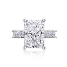 Load image into Gallery viewer, Radiant Cut Engagement Ring - Hidden Halo, Diamond Shoulders