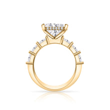 Load image into Gallery viewer, Radiant Cut Engagement Ring - Hidden Halo, Diamond Shoulders