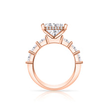 Load image into Gallery viewer, Radiant Cut Engagement Ring - Hidden Halo, Diamond Shoulders