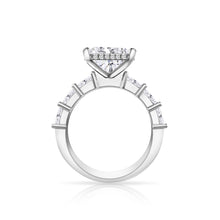 Load image into Gallery viewer, Radiant Cut Engagement Ring - Hidden Halo, Diamond Shoulders