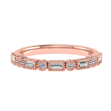 Load image into Gallery viewer, Vintage Baguette & Round Brilliant Diamond Ring 0.25ct