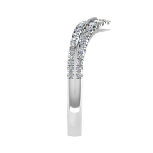 Load image into Gallery viewer, Wishbone Double Row Round Brilliant Diamond Ring 0.35ct