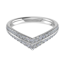 Load image into Gallery viewer, Wishbone Double Row Round Brilliant Diamond Ring 0.35ct
