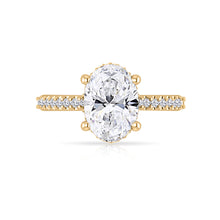 Load image into Gallery viewer, Oval Cut Engagement Ring - Hidden Halo, Diamond Shoulders