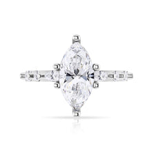 Load image into Gallery viewer, Marquise Cut Engagement Ring, Marquise Diamond Shoulders