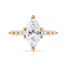 Load image into Gallery viewer, Marquise Cut Engagement Ring, Marquise Diamond Shoulders