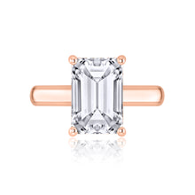 Load image into Gallery viewer, Emerald Cut Centre Diamond Engagement Ring – Hidden Halo
