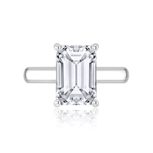 Load image into Gallery viewer, Emerald Cut Centre Diamond Engagement Ring – Hidden Halo