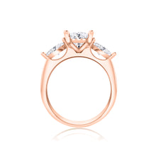 Load image into Gallery viewer, Oval & Marquise Three Stone Engagement Ring