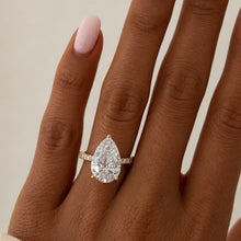 Load image into Gallery viewer, Pear Cut Engagement Ring - Diamond Shoulders