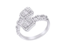 Load image into Gallery viewer, Baguette Cluster Wrap Ring set in 18ct Gold