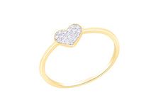Load image into Gallery viewer, Mini Heart Diamond Ring set 18ct Gold