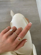 Load image into Gallery viewer, Double Open Circle Diamond Ring set in 18ct Gold
