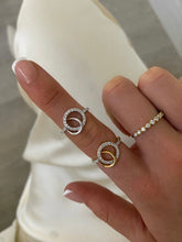 Load image into Gallery viewer, Double Open Circle Diamond Ring set in 18ct Gold