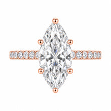 Load image into Gallery viewer, Marquise Cut Engagement Ring - Diamond Shoulders