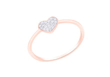 Load image into Gallery viewer, Mini Heart Diamond Ring set 18ct Gold