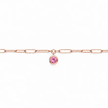 Load image into Gallery viewer, Paperlink Coloured Rubover Bracelet set in 9ct Gold