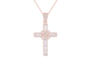 Large Wrap Cross Pendant set in 18ct Gold