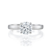 Load image into Gallery viewer, Platinum Engagement Ring 1.00ct Round Brilliant Cut - 4 Claw
