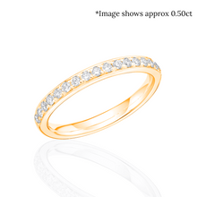 Load image into Gallery viewer, Grain Set Round Brilliant Cut Diamond Half Eternity Ring