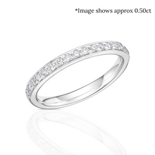 Load image into Gallery viewer, Grain Set Round Brilliant Cut Diamond Half Eternity Ring