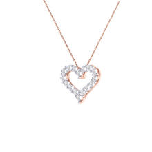 Load image into Gallery viewer, Diamond Heart Pendant 0.47ct set in 18ct Gold