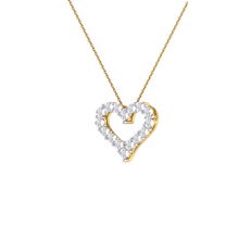 Load image into Gallery viewer, Diamond Heart Pendant 0.47ct set in 18ct Gold