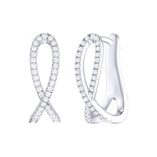 Load image into Gallery viewer, Infinity Diamond Hoop Earrings 0.55ct set in 18ct Gold
