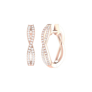 Infinity Diamond Hoop Earrings 0.26ct set in 18ct Gold