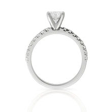Load image into Gallery viewer, Platinum Engagement Ring 0.83ct Round Brilliant Cut - High Setting

