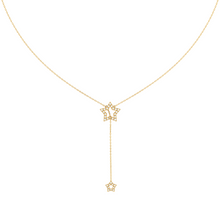 Load image into Gallery viewer, Star Diamond Drop Necklace set in 18ct Gold
