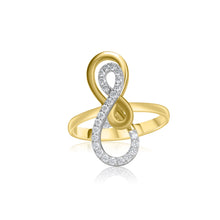 Load image into Gallery viewer, 18ct Gold Infinity Twist Diamond Dress Ring 0.27ct