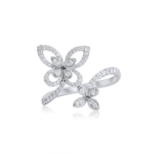 Load image into Gallery viewer, 18ct Gold Butterfly Diamond Dress Ring 0.34ct