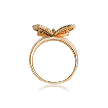 Load image into Gallery viewer, Sapphire Rainbow Butterfly Dress Ring 0.90ct set in 18ct Rose Gold