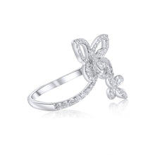 Load image into Gallery viewer, 18ct Gold Butterfly Diamond Dress Ring 0.34ct