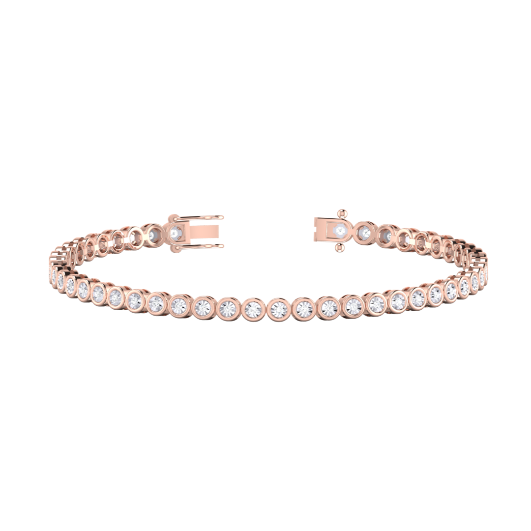 Diamond rose gold tennis 2025 bracelet