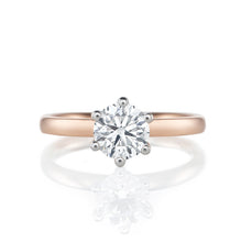 Load image into Gallery viewer, Round Brilliant Cut Engagement Ring - Hidden Halo