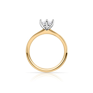Pear Cut Engagement Ring - 6 Claw