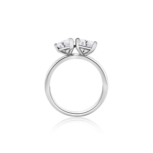 Toi et Moi Ring – Emerald Cut & Pear Cut Diamonds