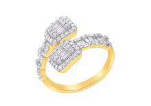 Load image into Gallery viewer, Baguette Cluster Wrap Ring set in 18ct Gold
