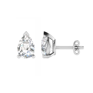 Pear Cut Diamond Earrings set in 18ct Gold