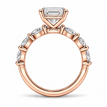 Load image into Gallery viewer, Emerald Cut Engagement Ring - Marquise Diamond Set Shoulders
