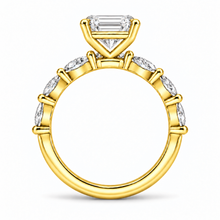 Load image into Gallery viewer, Emerald Cut Engagement Ring - Marquise Diamond Set Shoulders
