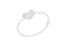 Load image into Gallery viewer, Mini Heart Diamond Ring set 18ct Gold
