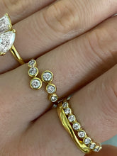 Load image into Gallery viewer, Rub Over Diamond Twist Ring set in 18ct Gold
