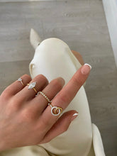 Load image into Gallery viewer, Double Open Circle Diamond Ring set in 18ct Gold
