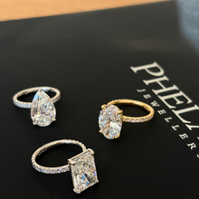 Load image into Gallery viewer, Pear Cut Engagement Ring - Diamond Shoulders
