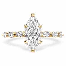 Load image into Gallery viewer, Marquise Cut Engagement Ring - Marquise Diamond Set Shoulders
