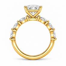 Load image into Gallery viewer, Oval Cut Engagement Ring - Marquise Diamond Set Shoulders
