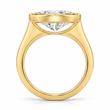 Load image into Gallery viewer, Oval Cut Engagement Ring - Rubover set East-West

